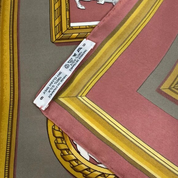 HERMES WEDGWOOD Carre90 Scarf silk pink - Picture 3 of 9